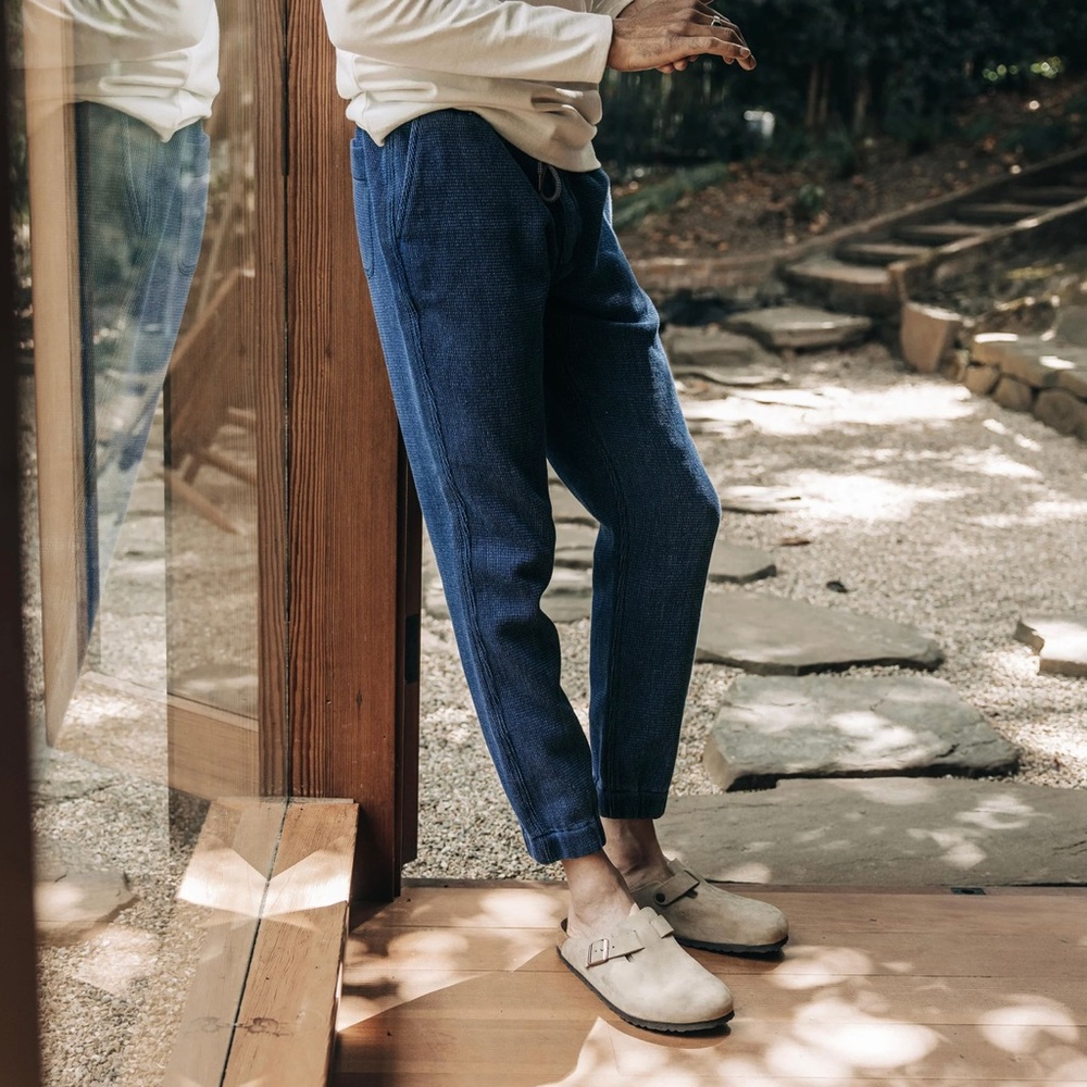 Taylor Stitch - NWT Apres Pant - seersucker - navy-M